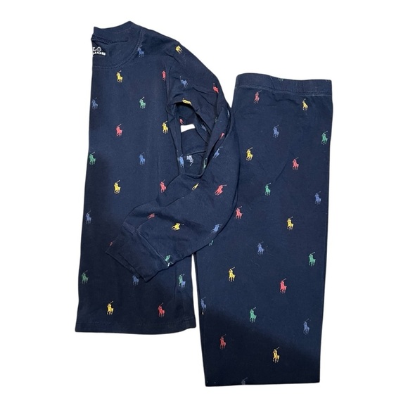 Polo Ralph Lauren Pajama Set Size 10 Long Sleeve & Pants Pony Logo - Picture 1 of 7